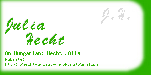 julia hecht business card